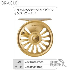 Fly Reel - 【送料無料】【お取り寄せ】オラクル オラクルヘリテージ ベイビー シャンパンゴールドORACLE Heritage Fly Reel （4549769260509）【フライリール】
