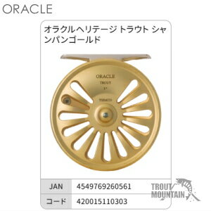 Fly Reel - 【送料無料】【お取り寄せ】オラクル オラクルヘリテージ トラウト シャンパンゴールドORACLE Heritage Fly Reel （4549769260561）【フライリール】