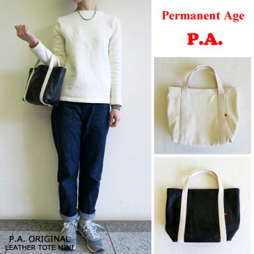 Permanent Age(パーマネントエイジ)レザートートミニ/レザーバック/トートバッグ/ナチュラル/天然素材/LEATHER TOTE MINI