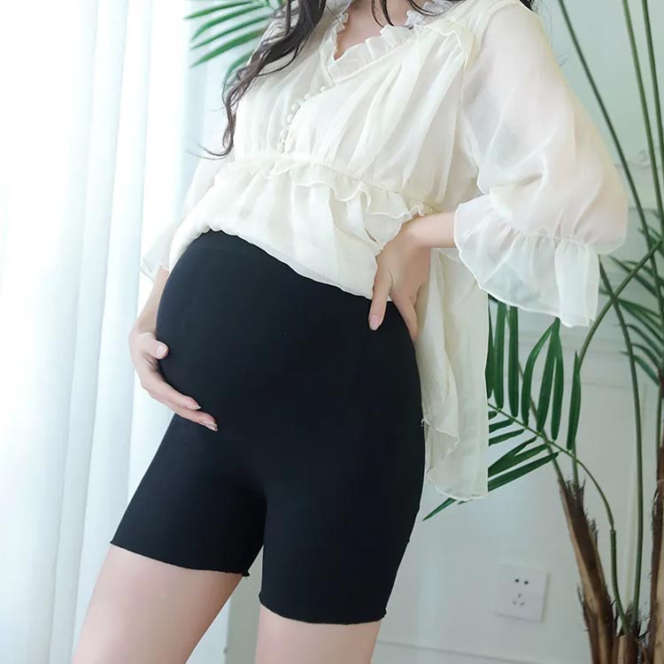 マタニティ ショートレギンス 3分丈 裾フリル スパッツ ショートパンツ レディース...
