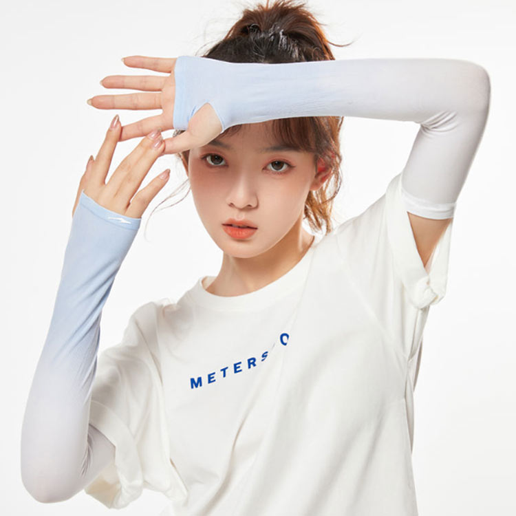 アームカバー 送料無料 UVカット フィット感 ロング レディース -5℃ かわいい 指穴付 ひんやり 夏用 自転車 伸縮性 通気性 涼しい 紫外線 日焼け対策 腕カバー ゴルフ スポーツ 接触冷感