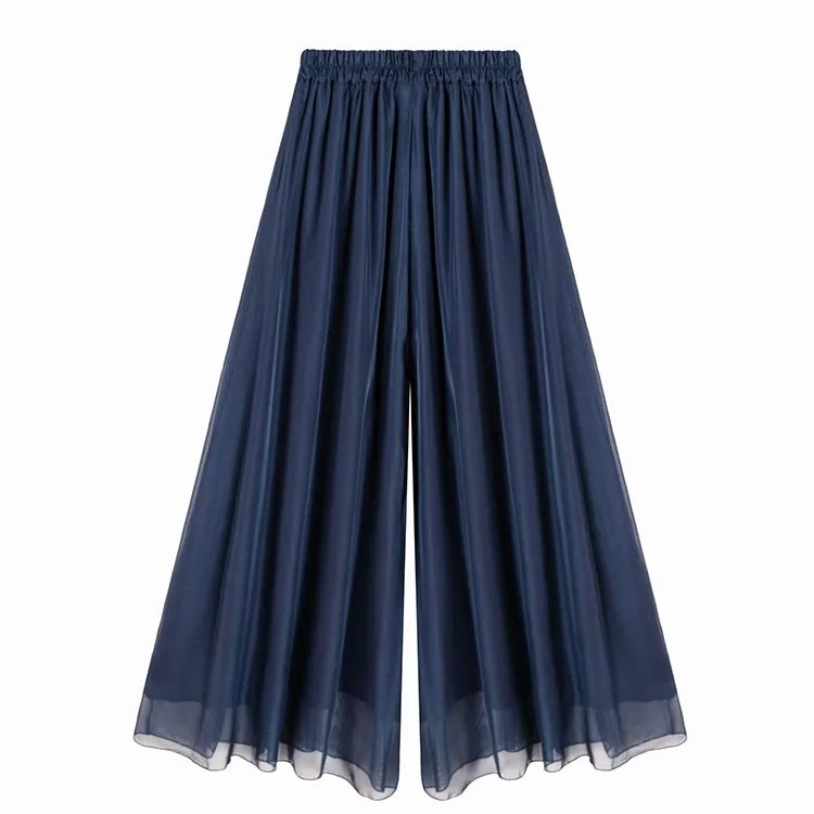 スカンツ ワイドパンツ レディース パンツ シフォン 透け スカーチョ 春夏 春 ロン...