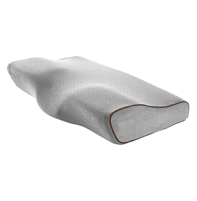 低反発枕 枕 低反発ウレタン ピロー 蝶形デザイン 50×30cm カバー付 安眠枕 マクラ まくら 睡眠枕 横向き寝 肩こり 首こり ストレートネック フィット 全11色 [3]