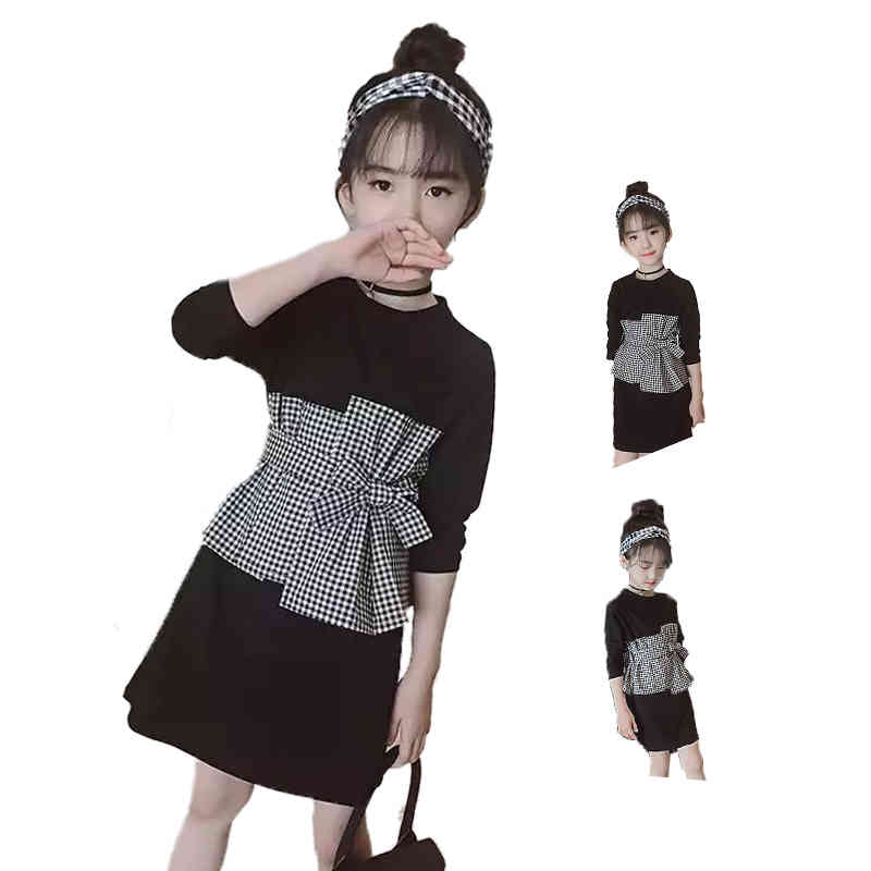 樂天商城 - 女の子 ワンピース おしゃれワンピース 春秋 おしゃれワンピース フォーマルワンピース 切り替え お嬢様ワンピース 長袖 送料無料 子供服 ワンピース シンプル カジュアル おしゃれ キッズ