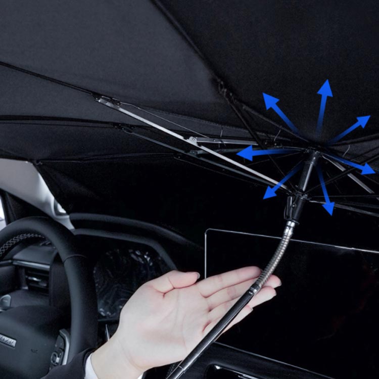 車用 サンシェード フロントガラス パラソル 傘型 収納ポーチ付き 傘式 遮熱 折り畳み式 日よけ 遮光 フロントサンシェード 収納ポーチ付き uv 紫外線カット 車中泊 仮眠 軽四 電気自動車 ミニバン 軽自動車 車用
