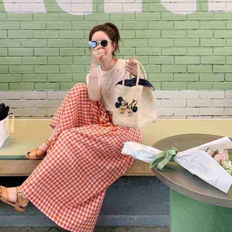 ワイドパンツ レディース チェック柄 ガウチョパンツ スカーチョ 涼しい ロングパ...