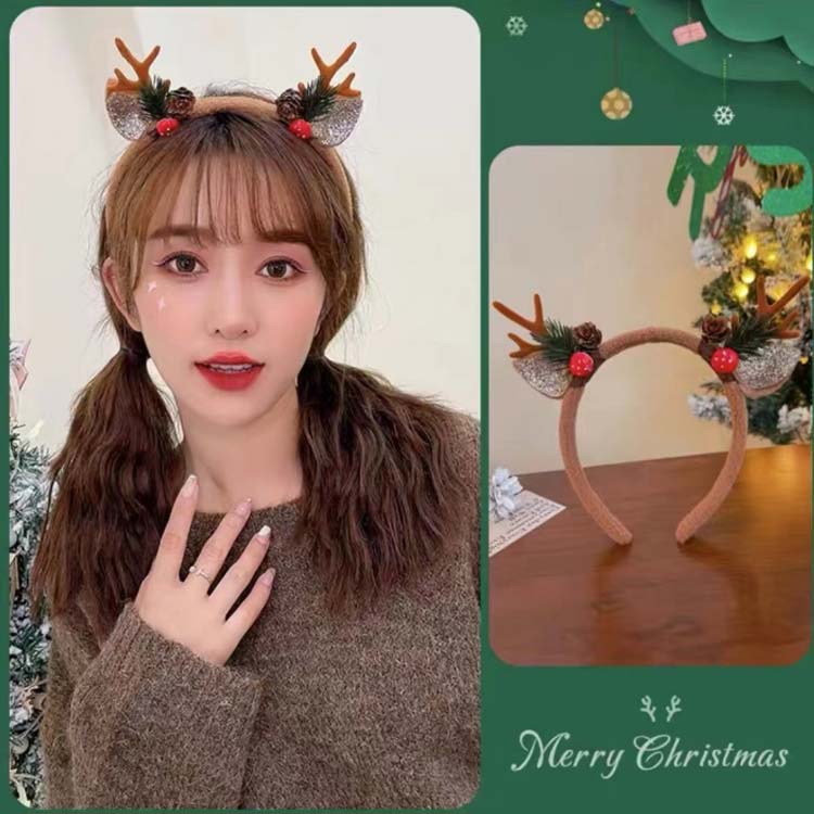 鹿の角 クリスマス ハロウィン ヘアバンド コスプレ 髪飾り トナカイ クリスマス 鹿角カチューシャ 1個 女の子 ヘッドアクセサリー 鹿 衣装 仮装 写真道具 パーティー用 子供用 コスチューム用小物 レディース 大人用 クリスマス 誕生日 プレゼント ギフト 撮影の商品画像 3