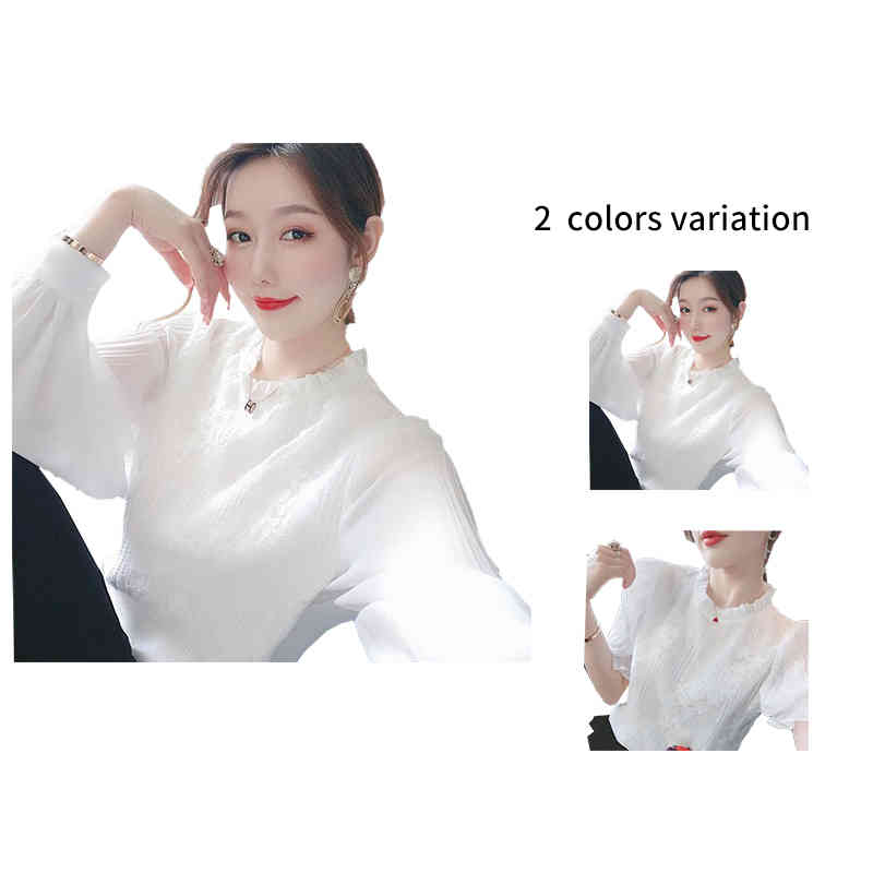 レディース 丸襟 ブラウス フリルブラウス シャツブラウス 春秋 シフォンブラウス トップス ゆったり レースブラウス プルオーバー フリル ブラウス 無地 シンプル カジュアル おしゃれ フェミニン 送料無料