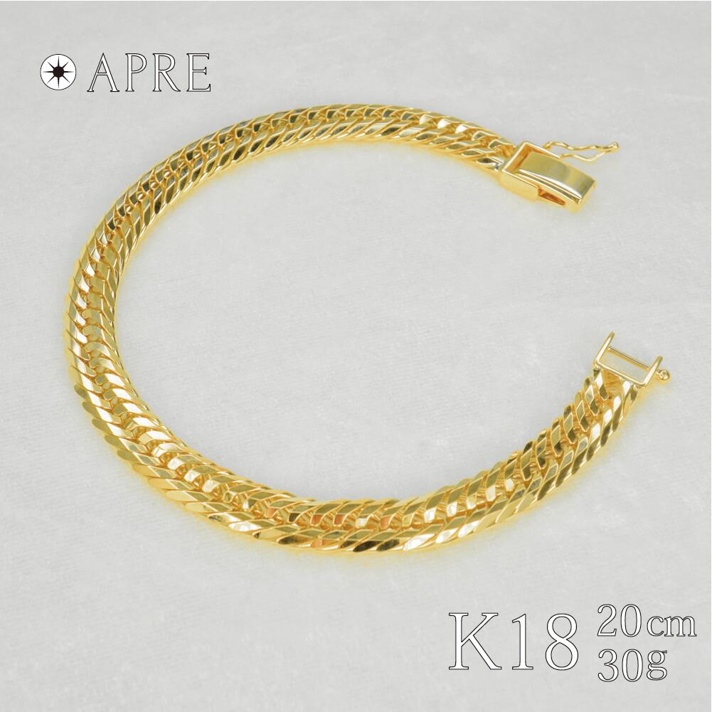 喜平 ブレスレット K18 トリプル12面 20cm 30g 造幣局検定刻印 ゴールド キヘイ チェーン 12面トリプル 18金 750 新品 喜平ブレスレット...