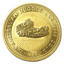【中古AB/使用感小】 K24 ナゲット 純金コイン 1/2オンス オーストラリア 1988年 金塊 金貨 純金 硬貨 貨幣 20391121