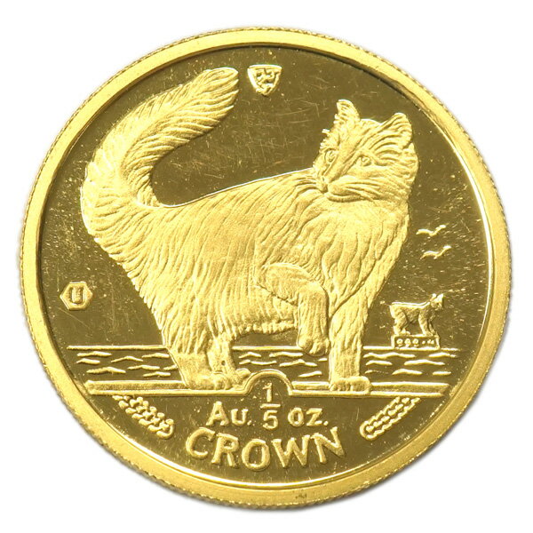 【中古A/美品】 マン島 キャットコイン 金貨 純金 1/5オンス 1991年 ノルウェー猫 24金 K24 硬貨 貨幣 20394930のサムネイル