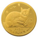  マン島 キャットコイン 1/2オンス 1/2oz 1996年 ビルマ猫 エリザベス2世 猫 ネコ 金貨 純金 硬貨 貨幣 20429563