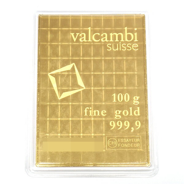 【中古SA/極美品】 インゴット 純金 Valcambi ヴァルカンビ 1g×100 ゴールドコンビ ...