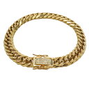 【中古AB/使用感小】 K18YGブレスレット 喜平 ブレスレット ダイヤ付き W6面 19cm 50g キヘイ 18金 750 造幣局検印あり ダブル6面 男...