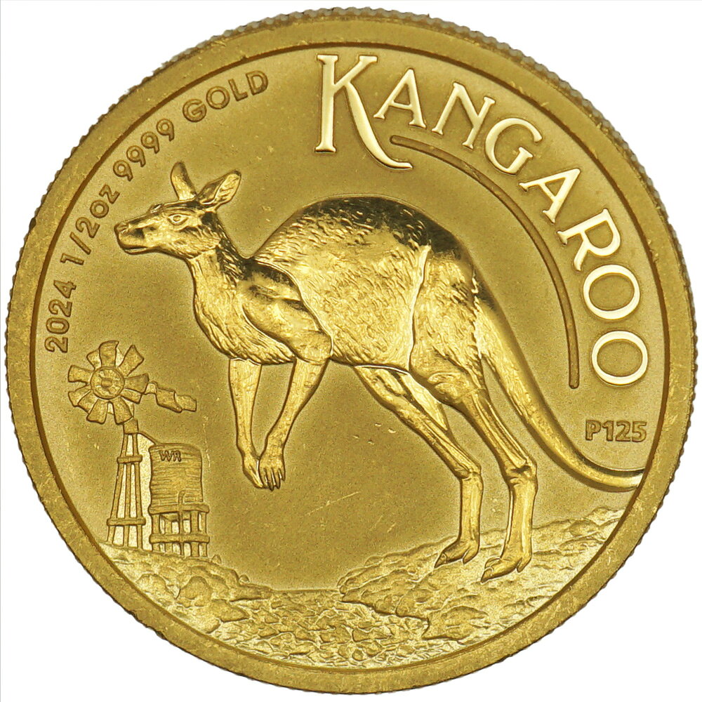Rakuten - 【中古AB/使用感小】 貨幣 カンガルー 純金コイン 1/2オンス 1/2oz オーストラリア 2024年 金貨 チャールズ3世 純金 硬貨 メダル 20514532017