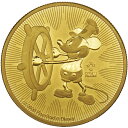 【中古AB/使用感小】 貨幣 純金 コイン Disney ディズニー 蒸気船ウィリー スチームボート ミッキー ミッキーマウス 2017年 250ドル K24 ...