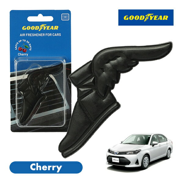 P10倍 エントリー 【GOODYEAR正規品】 ブラック 黒色 ウイングフット型 芳香剤 チェリー クリップ式 エ..