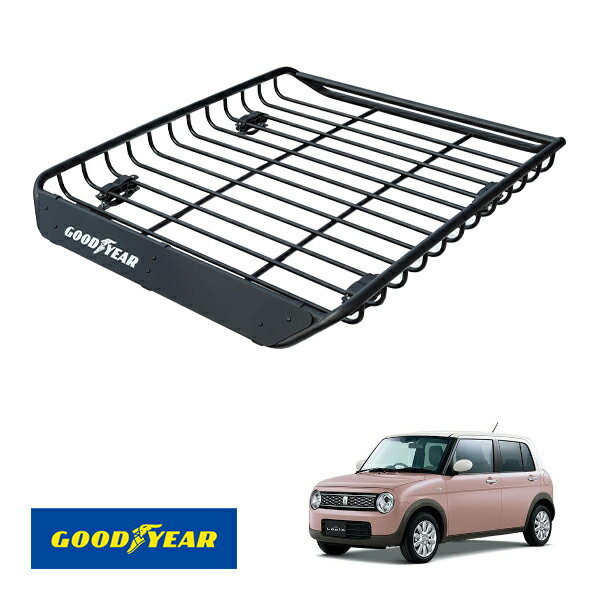 【GOODYEAR正規品】 スチール ルーフラック MEGA PRO 1341mm×124mm×1105mm 耐荷重100kg ブラック 組み..