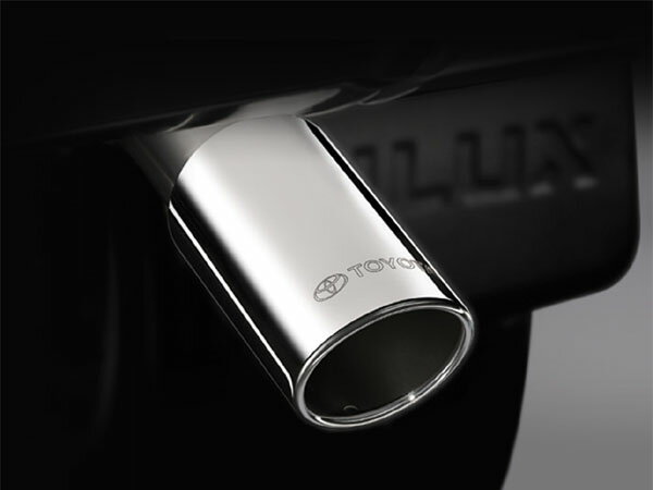 【トヨタ純正】 ハイラックス GUN125 前期 後期 平成29年9月～現行 X Z ブラックラリーエディション Black Rally Edition GR SPORT GR-S GRS GRスポーツ TOYOTAロゴ マフラーカッター マフラーチップ マフラーエンド エキゾーストフィニッシャー ステンレス304 PC413-0K001
