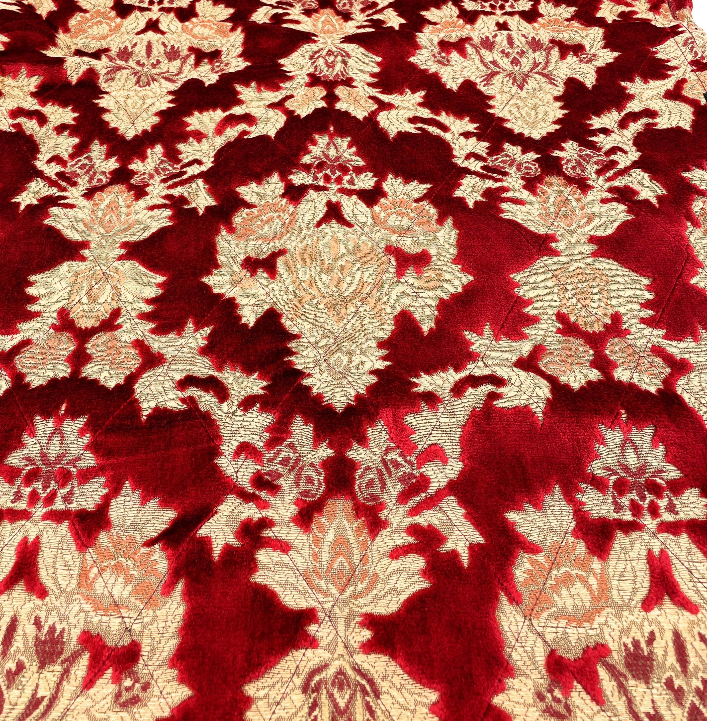 難燃証明発行可能！【金華山生地のみ　幅1300mm】1m切り売り（オスカーレッド）