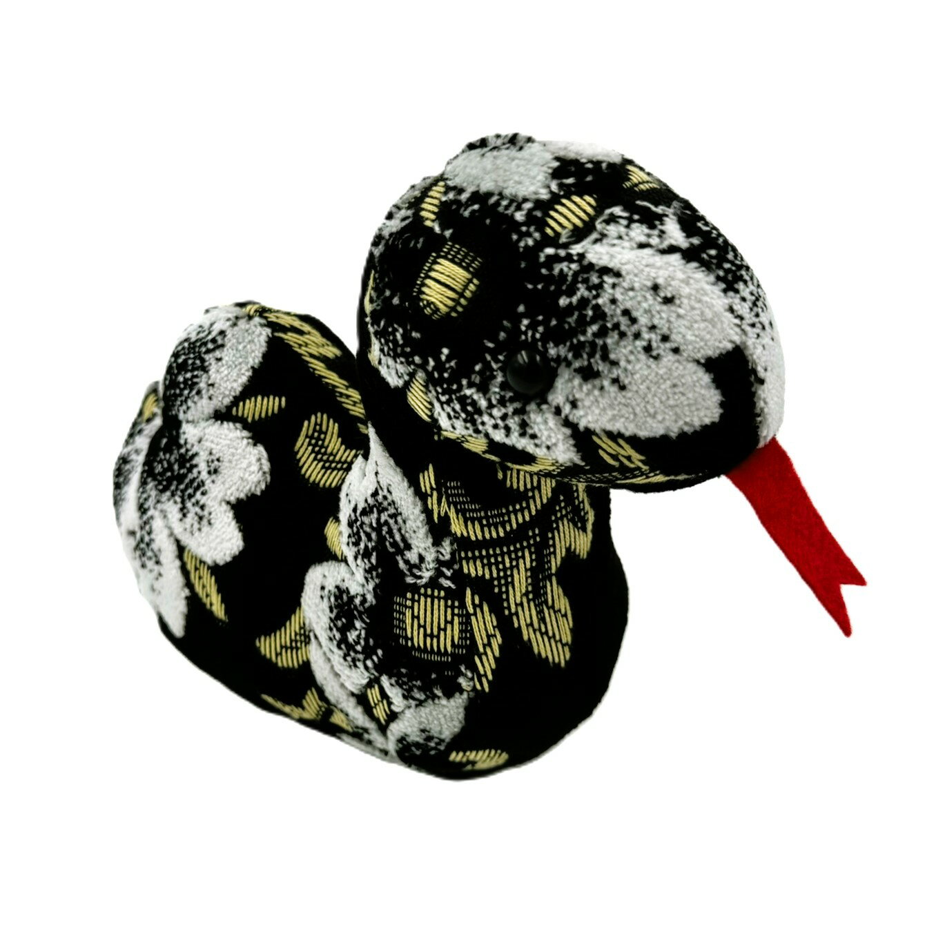 年男年女必見！【金華山ヘビちゃん】巳年記念♪可愛いヘビの置き型ぬいぐるみ（桜ブラック）