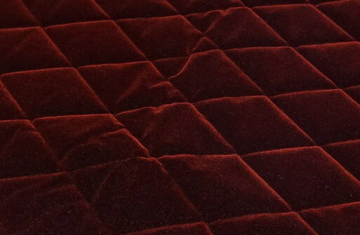 難燃証明発行可能！小キルト加工済【金華山生地のみ　幅1350mm】1m分　切り売り（無地モケットブラウン）