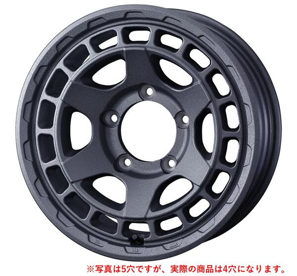 【軽自動車用ホイール Weds MUD VANCE X Type S 14×4.5Jインセット45 4穴 PCD100 フリントグレー 】　新品　送料無料　単品　ワイルド　ドレスアップ　カスタム(2)