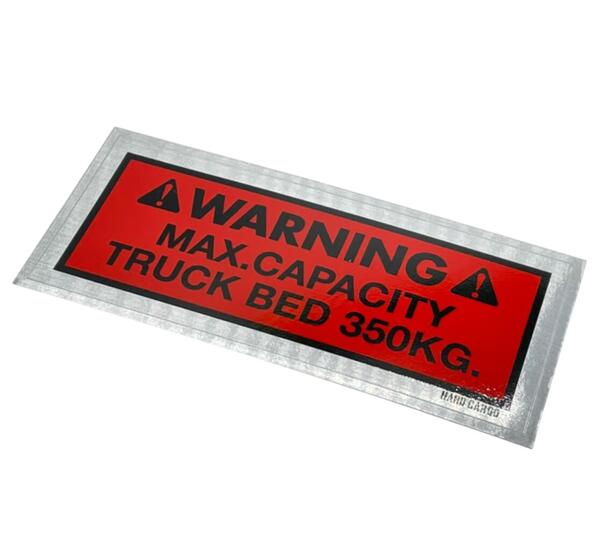 【軽トラック専用　最大積載量ステッカー　レッド】ハードカーゴ　軽トラ　カスタマイズ
