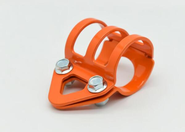 【キャリア、ルーフラック、ライトバー、ガード、ボックス用ガードパイプ対象オプション フッククランプ オレンジ 1個】ハードカーゴ 軽トラ カスタマイズ