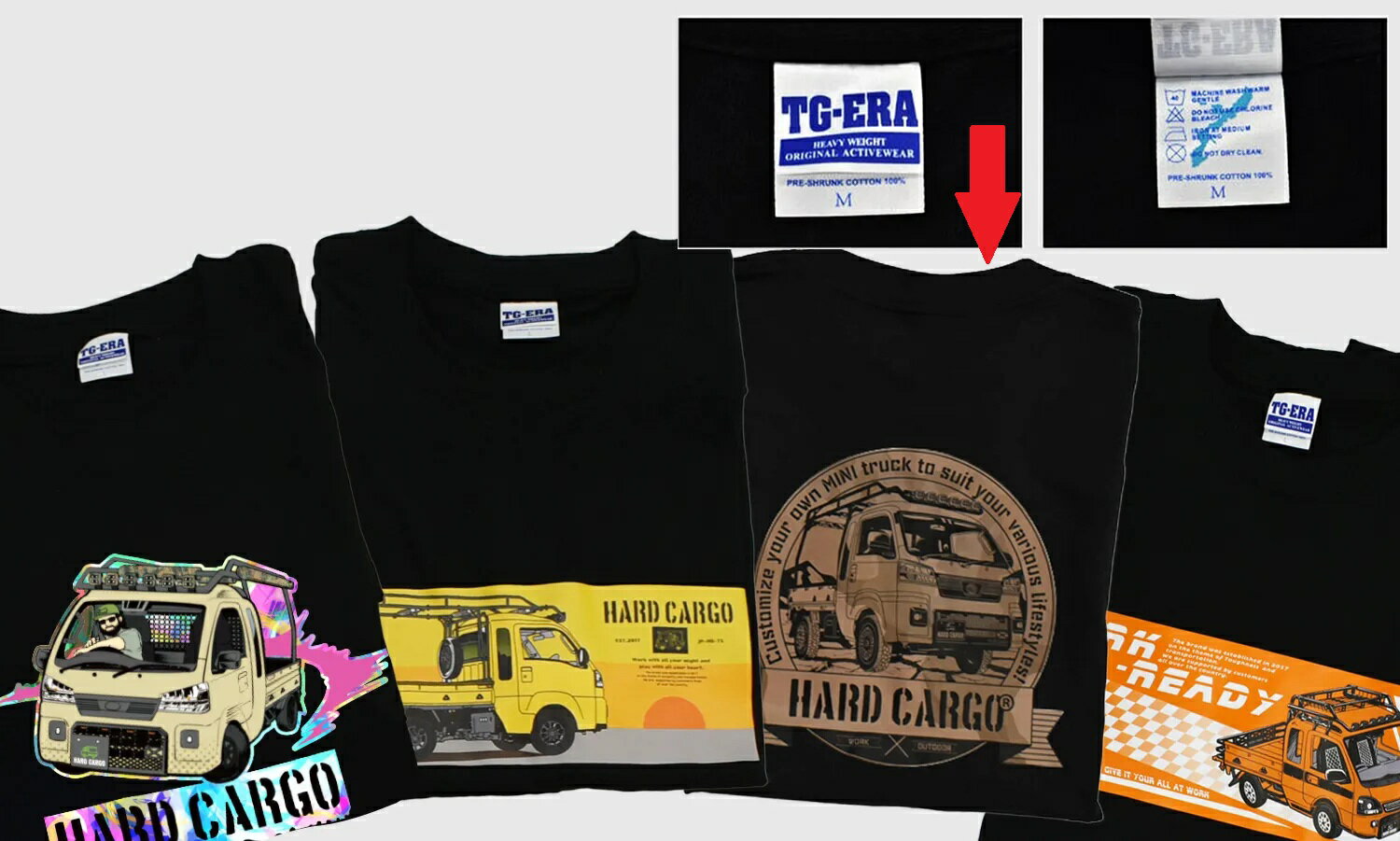 Rakuten - 【ハードカーゴオリジナルTシャツ　03トラッド(ブラック)L】ハードカーゴ　TG-ERA
