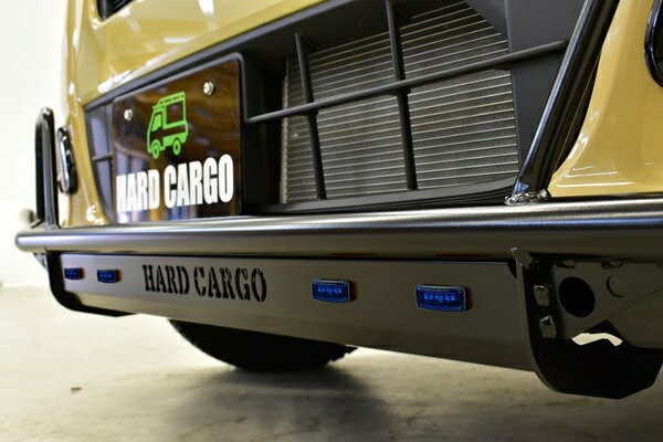 【ムーヴキャンバス用 LA800S/LA810S LEDバンパーガード ポリスブルー】ハードカーゴ カスタマイズ
