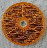 【リフレクター 橙/土台白 丸穴付 E規格品 1個 26-108-001】