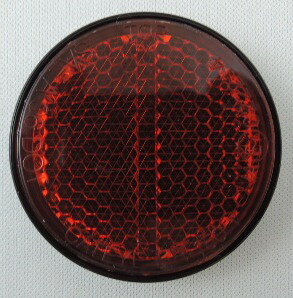 【リフレクター 赤/土台黒 両面テープ付 1個 RR150BTR 】