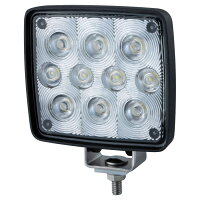 【WL-12　角型　LED10ハイパワーワークランプ　15W　12V/24V共用】トラック　電装品　ランプ　バルブ　LED　カスタム　作業灯
