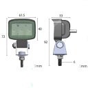 【角型 LEDワークランプ ストロボタイプ 12/24V共用】トラック 電装品 ランプ バルブ LED カスタム