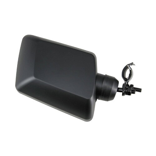 バックショットミラーショートVer.1S　ブラック 〈サイズ：巾216mm×高154mm×奥行60mm〉 〈カラー：ブラック〉 〈材質：本体/樹脂製 　　　　バンド、ボルト、ナット/ステンレス〉 〈規格：純正ミラーステー19～27mmφ〉 〈入数：1セット〉 〈付属品：パッキンゴム〉 ※バックショットミラーは 　19～27mmφの純正ミラーステーに 　取付出来ます。