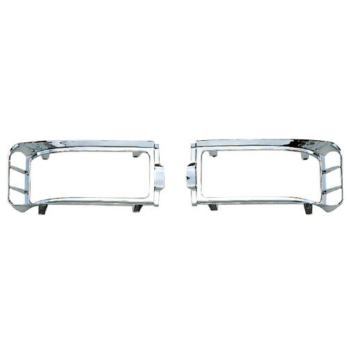 【フォグランプリム　 スーパーグレート　左右セット】トラック　ボディーパーツ　樹脂　クロームメッ..