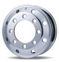 【19.5×6.75 8穴 飾り穴8穴 オフセット147mm PCD285mm 10本セット アルコア 中型・大型トラック・バス用JIS球面座アルミホイール】A...