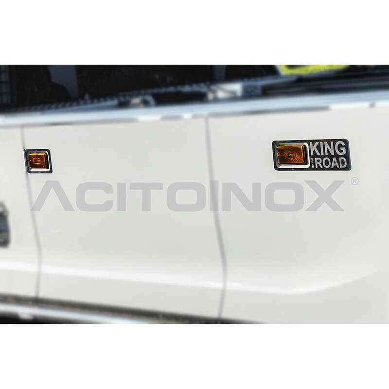 【ACITOINOX サイドスカートマーカー用ステンレスプレート SCANIA　スカートライト フレーム】スカニア..