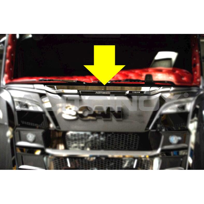 【ACITOINOX ガラスハンドル用ステンレスプレート SCANIA　トップ アプリケーション ガラス イーター】..