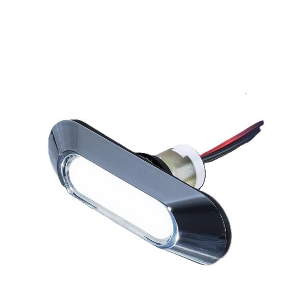 【LEDフラットマーカー　ユーロスタイル　楕円型　ホワイト】1個入り　トラック　アクセサリー　ランプ　外装パーツ　カスタム