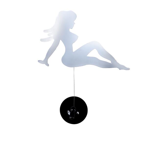 【マスコット　ふらふらガール　吸盤固定　クロームメッキ　右向き】マスコット　トラック　おしゃれ