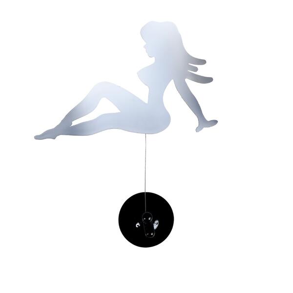 【マスコット　ふらふらガール　吸盤固定　クロームメッキ　左向き】マスコット　トラック　おしゃれ