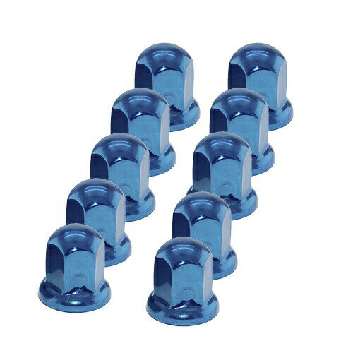 【Pa-manナットキャップ 33mm 10ヶ入 スチール 新ISO規格対応　ブルー】フロント・リア兼用　ナットキ..