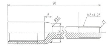 【即納】LEXUS IS/GS/IS-Fで使用されているノブを変換☆【プレミアムEXアダプター(ノブ側8×1.25レバー側12×1.25※特殊形状モデル)】