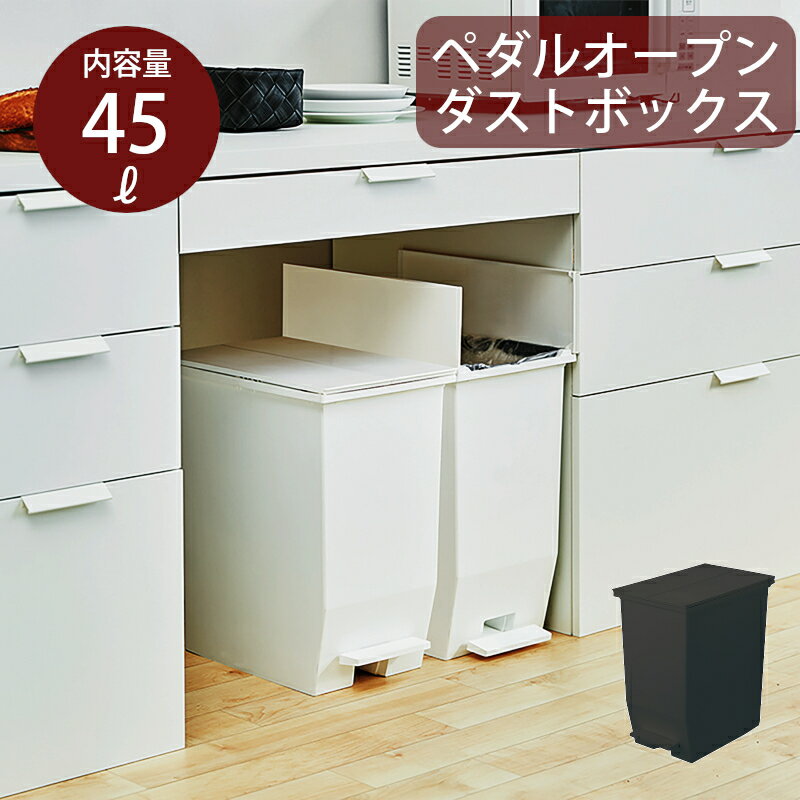 ゴミ箱 ごみ箱 縦型 45リットル 45L solow ペダル おしゃれ キッチン シンプル ペダル式 スリム 観音開き 左右開き 棚下 省スペース 分別 キャスター付き 足踏み 蓋つき カウンター下 両開き 袋止め 分別ごみ箱 隙間収納 静か