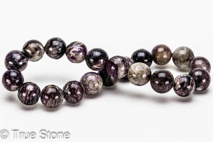 チャロアイト ブレスレット 8.9mm-9.4mm 世界三大ヒーリングストーン 天然石 原石 パワーストーン 浄化
