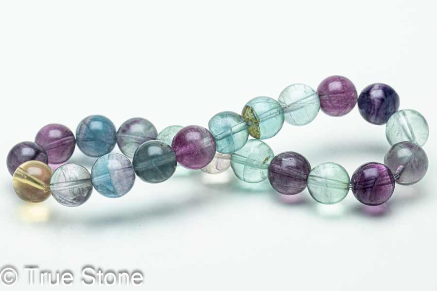 マルチカラー フローライト ブレスレット バイカラー 蛍石 ほたるいし 天然石 原石