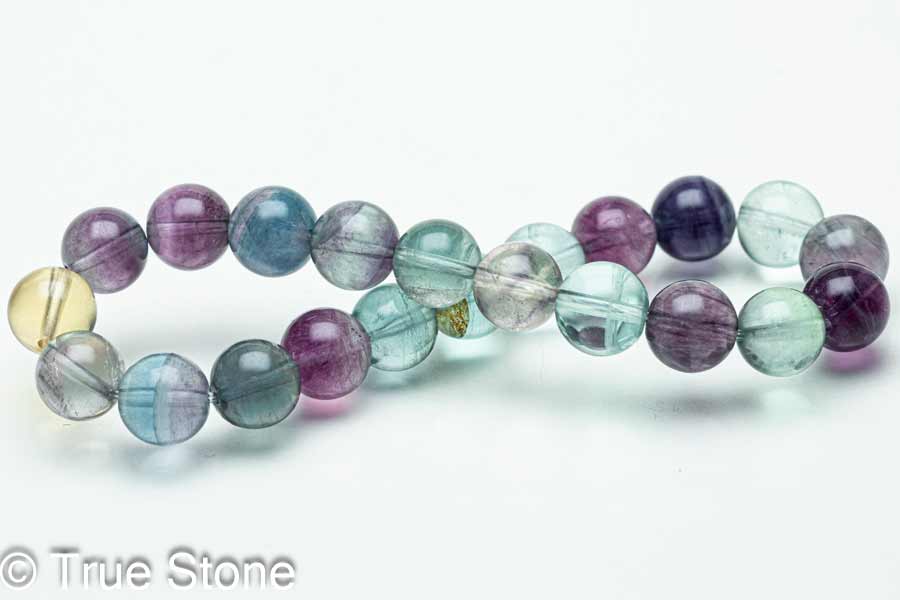 マルチカラー フローライト ブレスレット バイカラー 蛍石 ほたるいし 天然石 原石