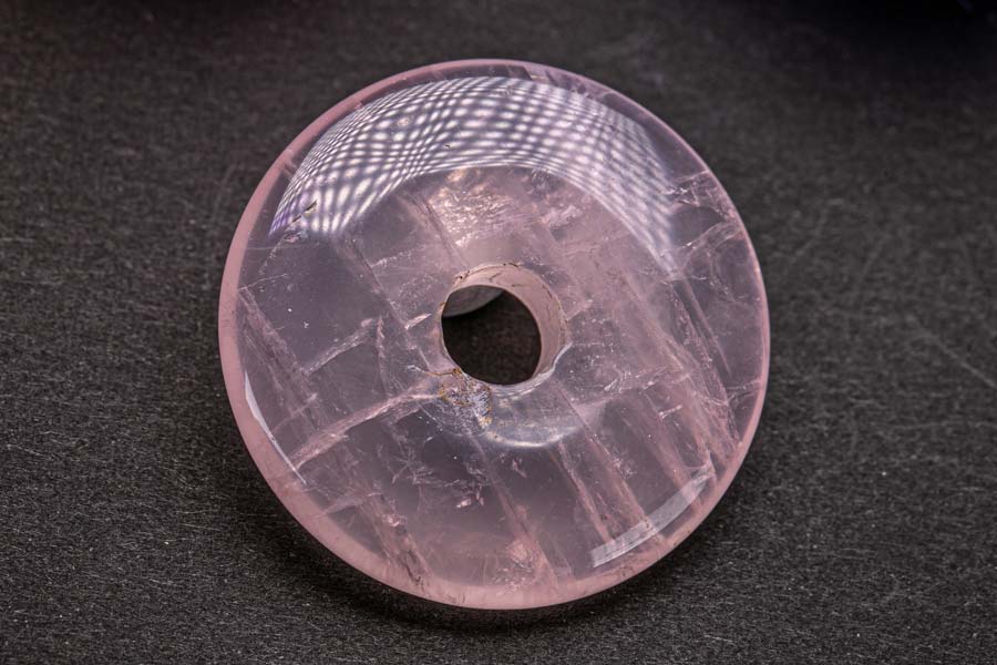 ローズクォーツ 紅水晶 平安扣 18.2g 天然石 原石 パワーストーン